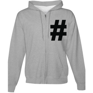 dammi media gray hoodie rebrand black front
