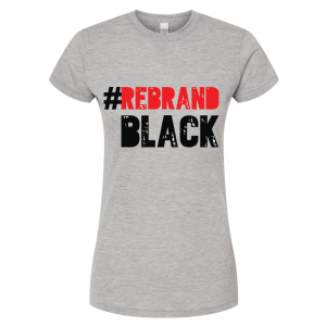 dammi media gray short sleeve t women shirt rebrand black
